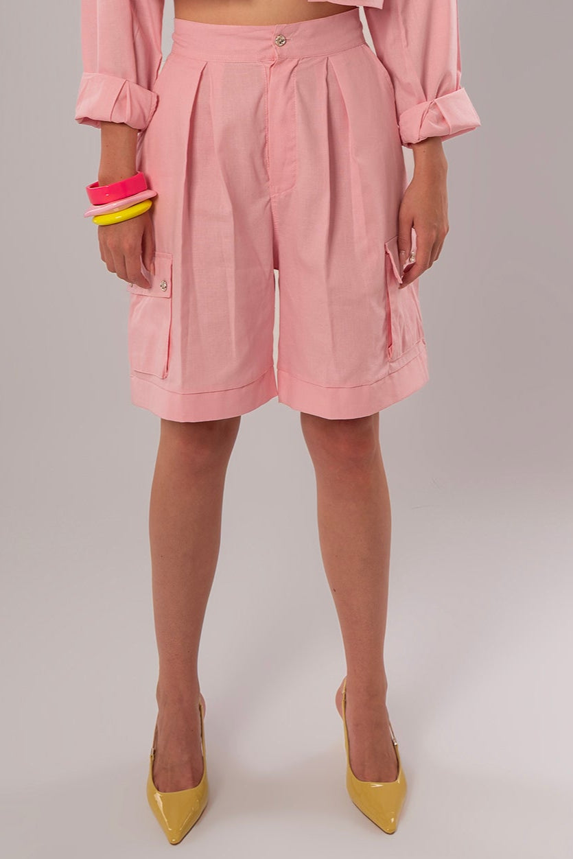 Convertible Linen Pink Pants