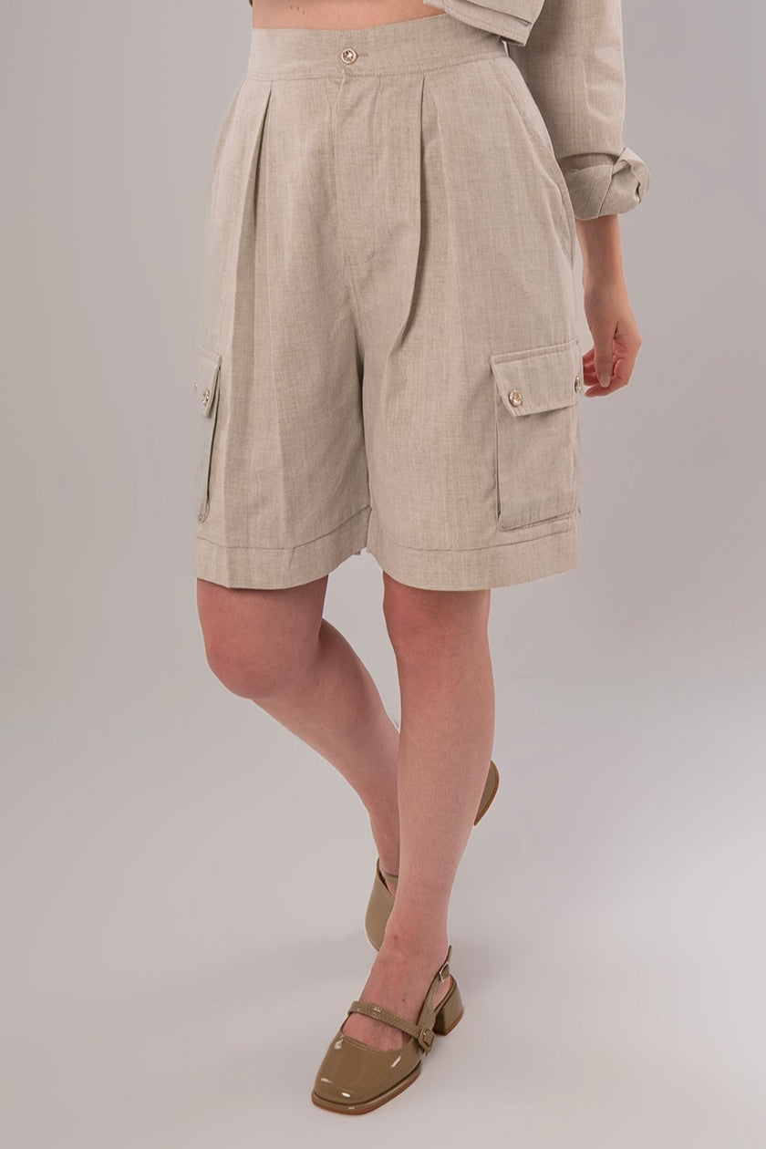 Convertible Linen Beige Pants