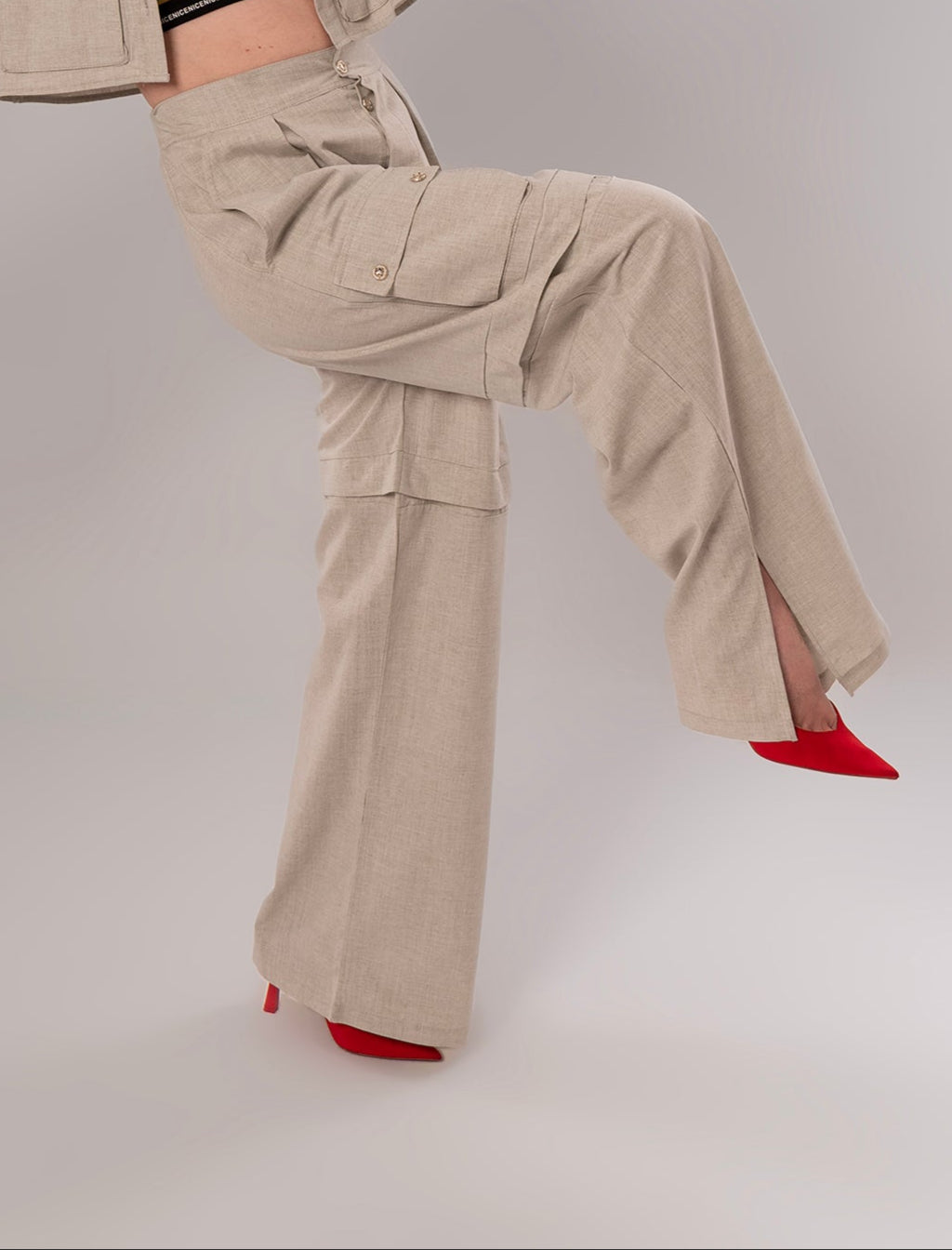 Convertible Linen Beige Pants