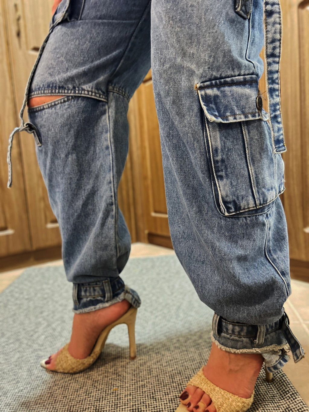 Denim Cargo Jeans