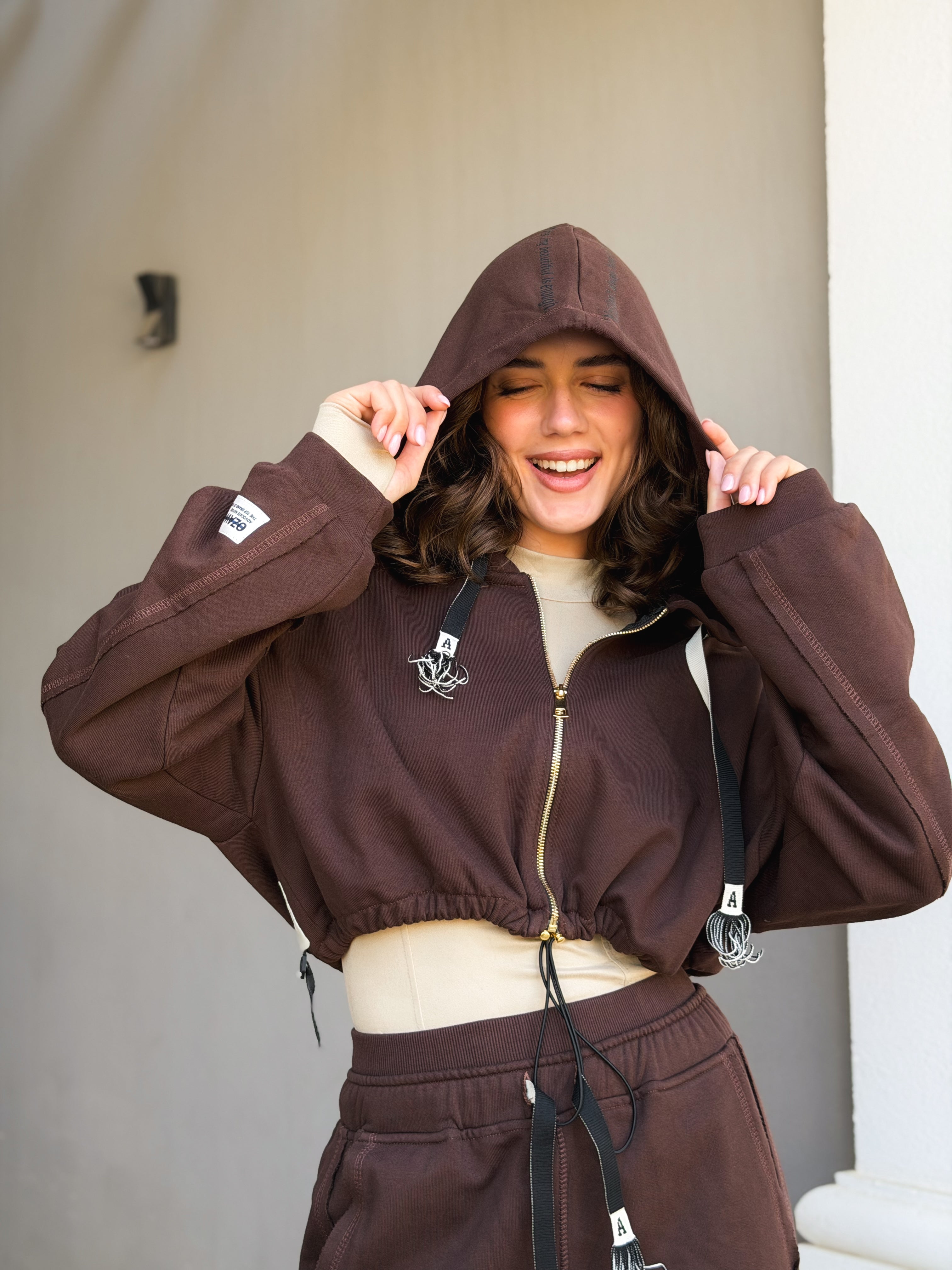 Chocolate bomber jacket