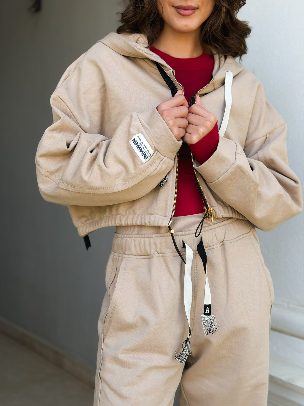Sand bomber jacket