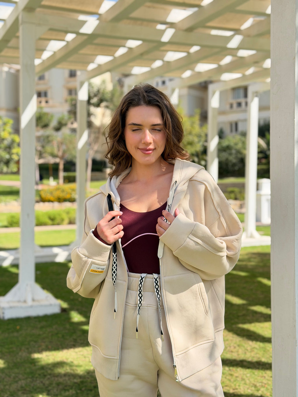 Sand oversized jacket