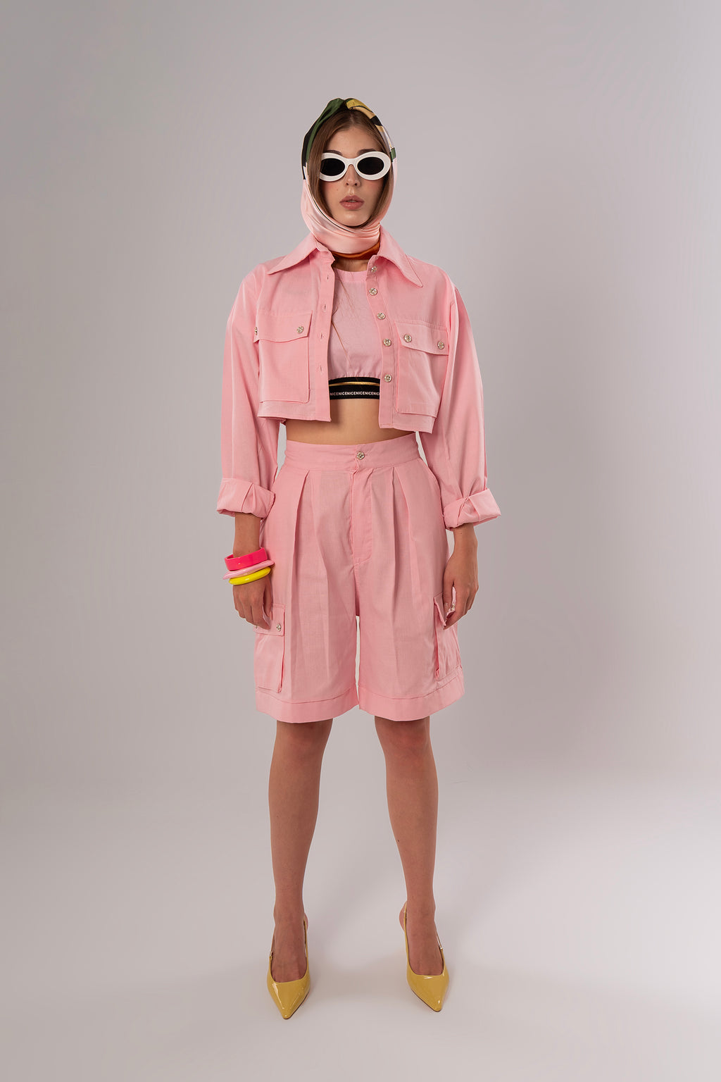 Short Linen Pink Jacket