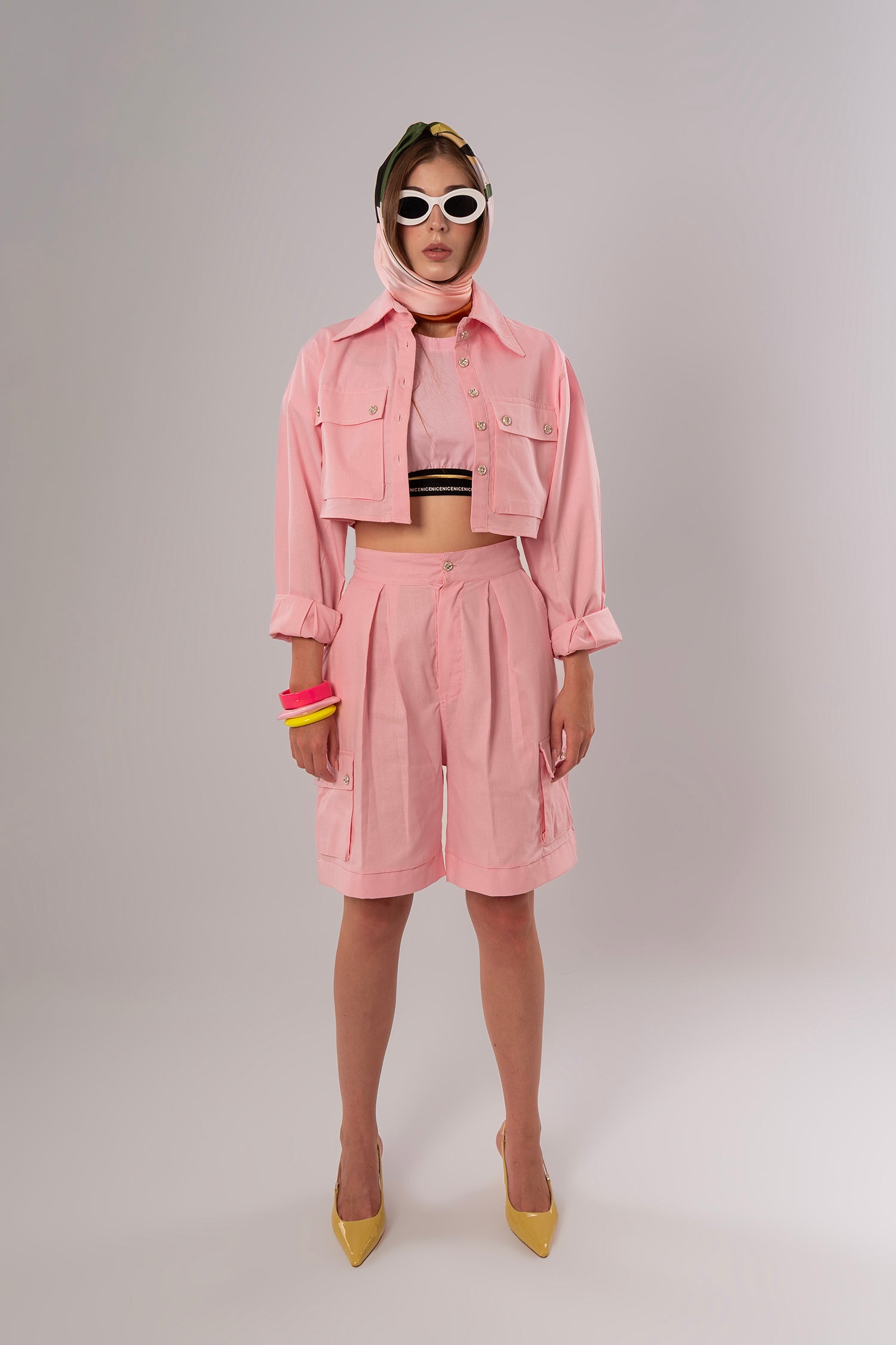 Short Linen Pink Jacket