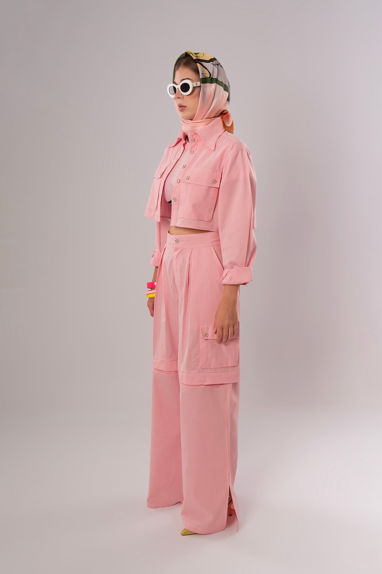 Convertible Linen Pink Pants