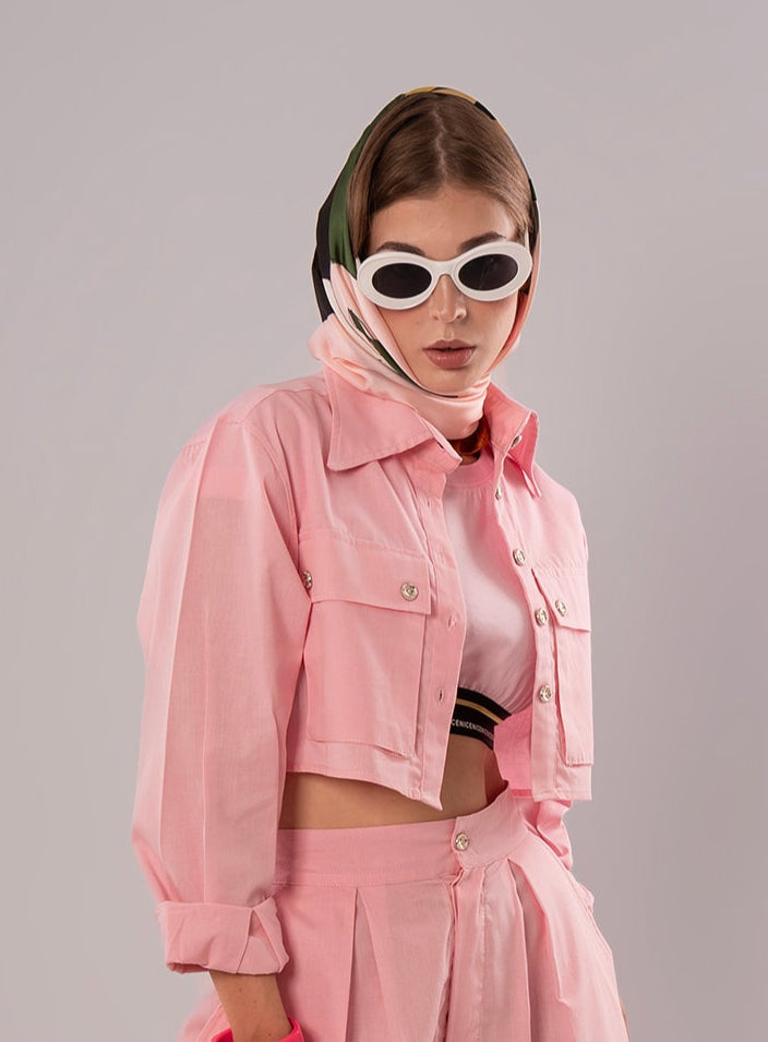Short Linen Pink Jacket