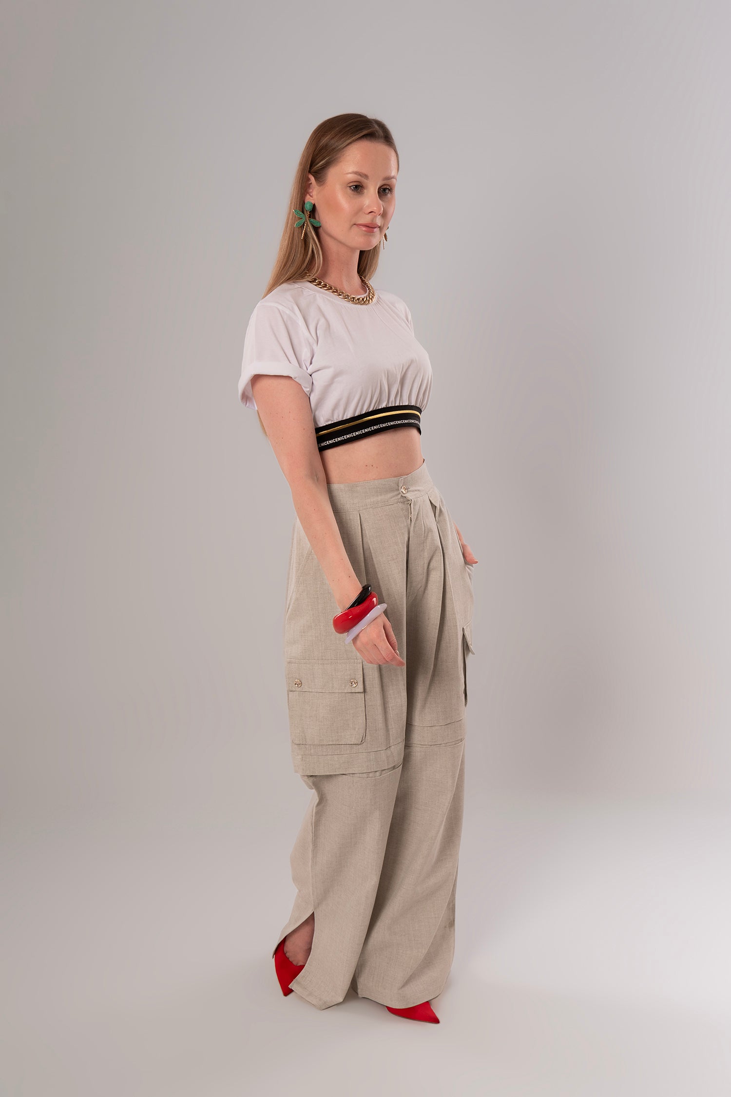 Convertible Linen Beige Pants