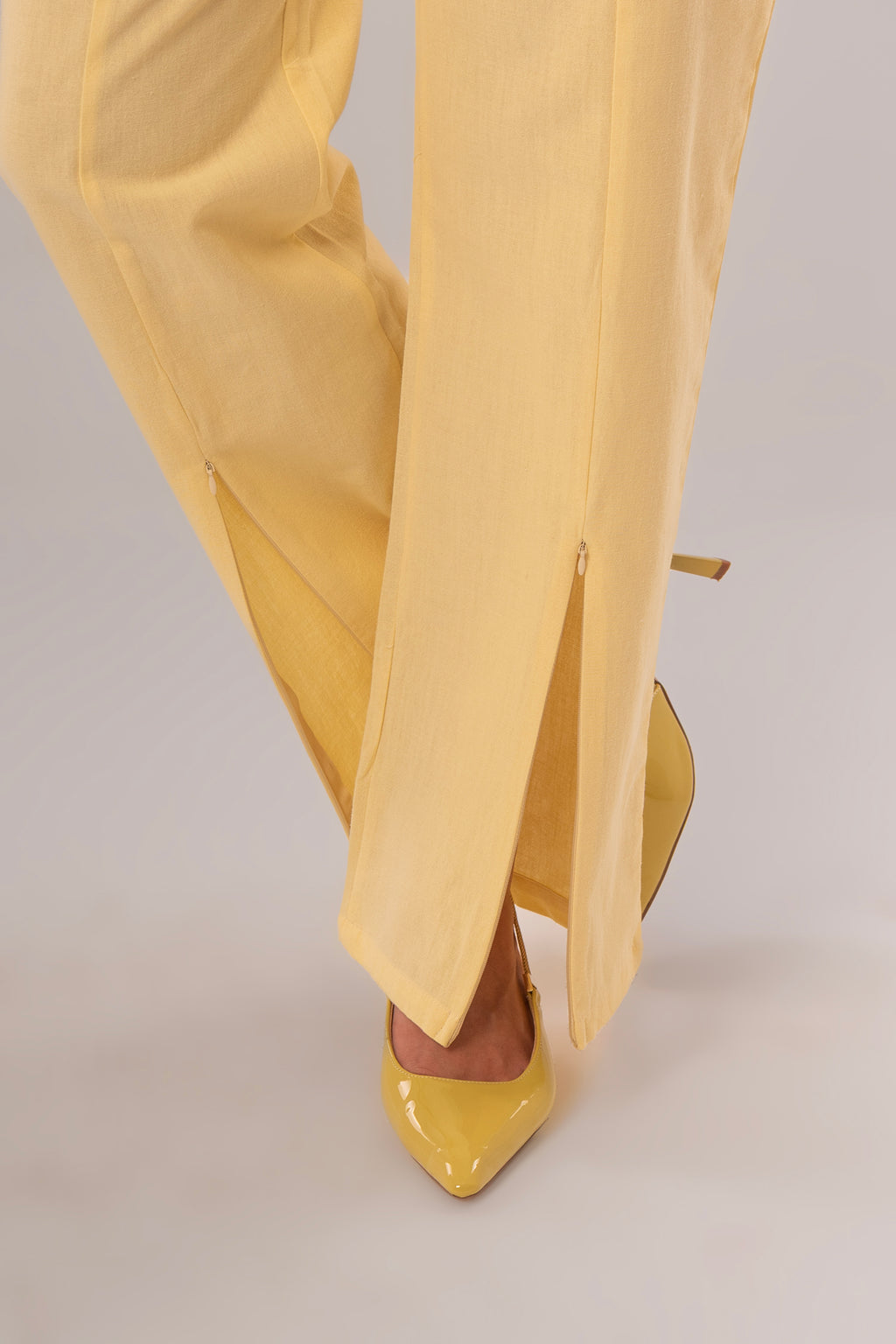 Wrap Linen Yellow Pants