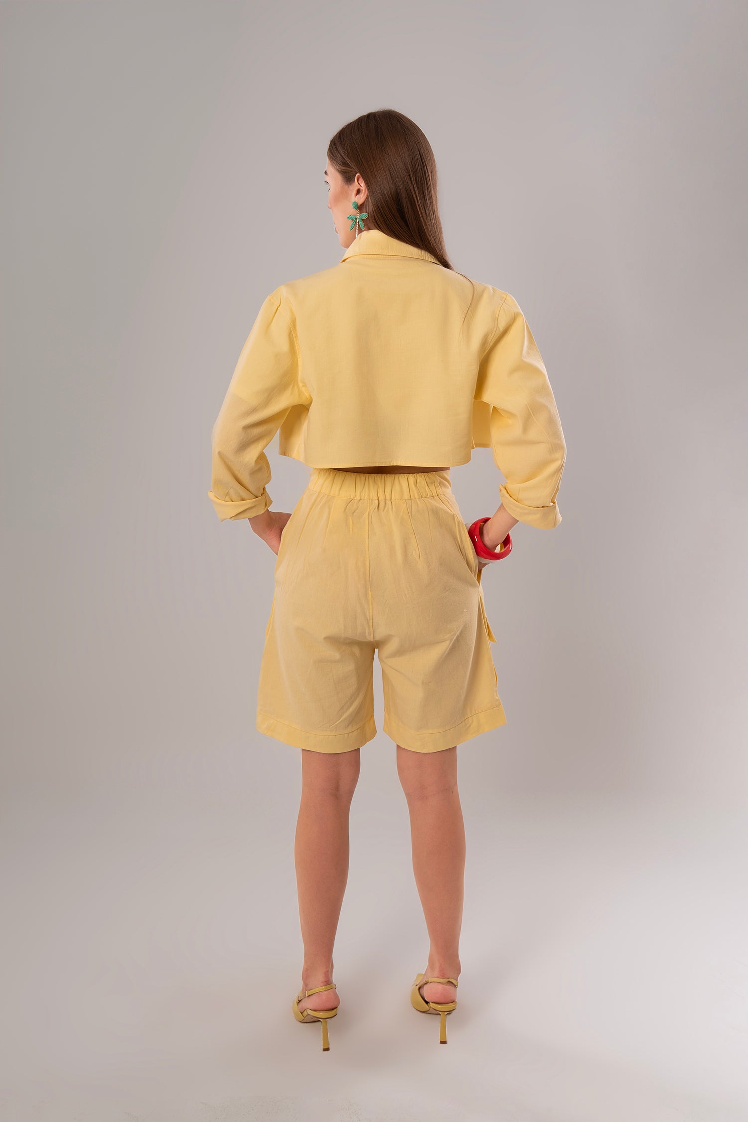 Convertible Linen Yellow Pants